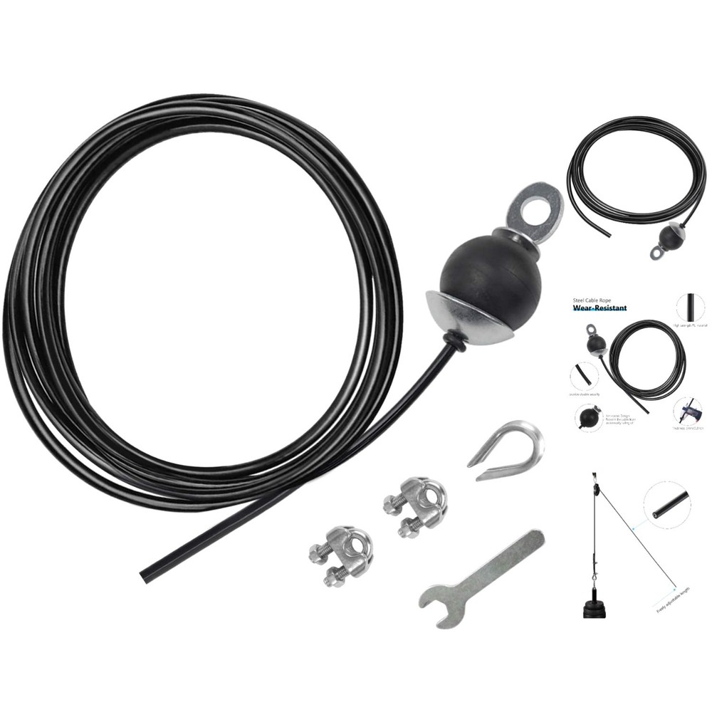 Versatile Gym Replacement Cable - 196" Adjustable Pulley Rope for Weight Lifting