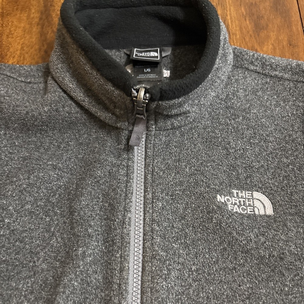 north face full zip jacket Boys Large Gray