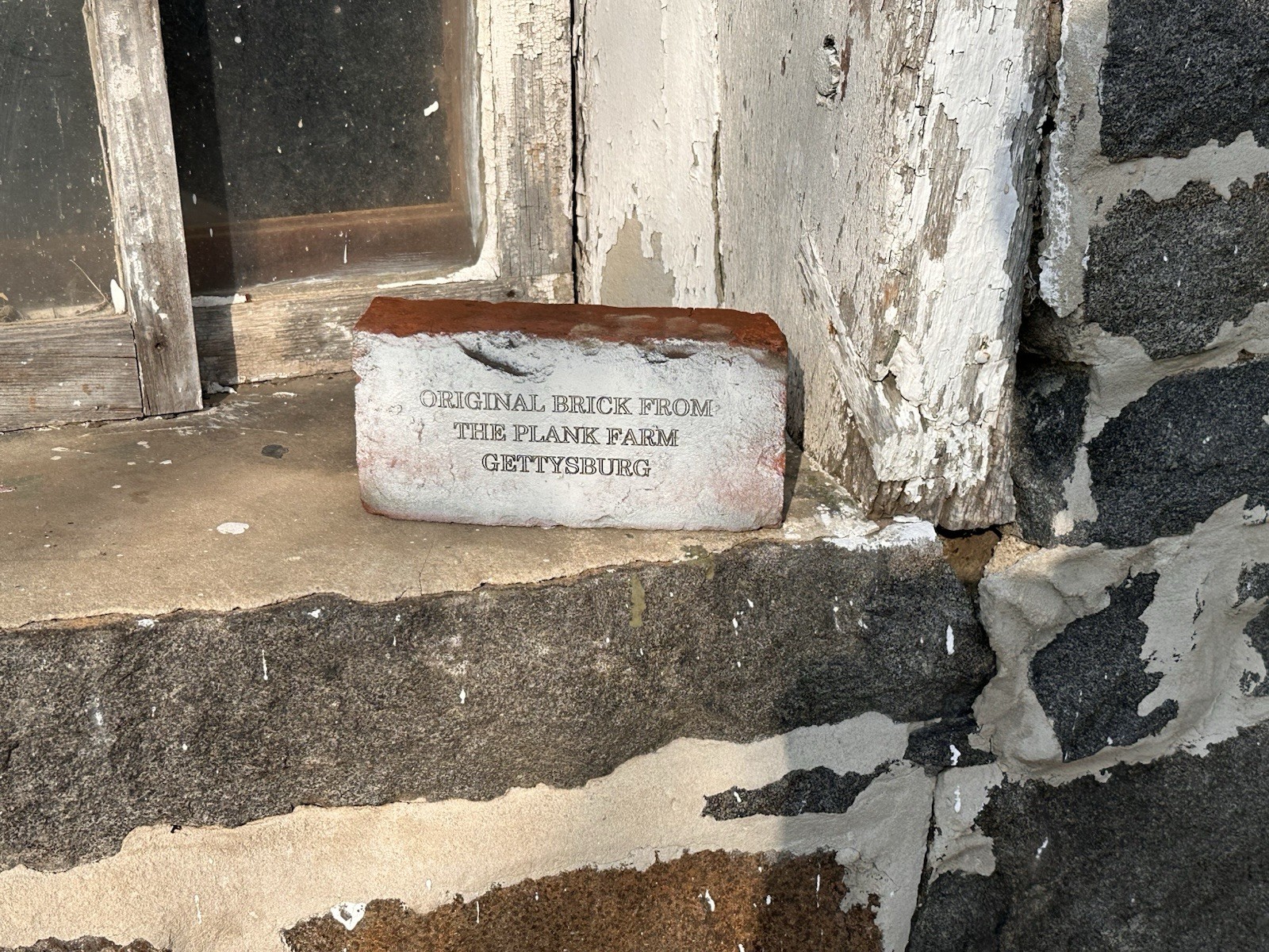 Original Antique Historical Brick From The Plank Farm Gettysburg Civil War