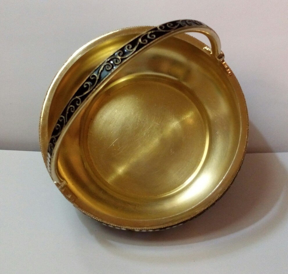 Soviet Russian 916 silver enamel Sugar Bowl