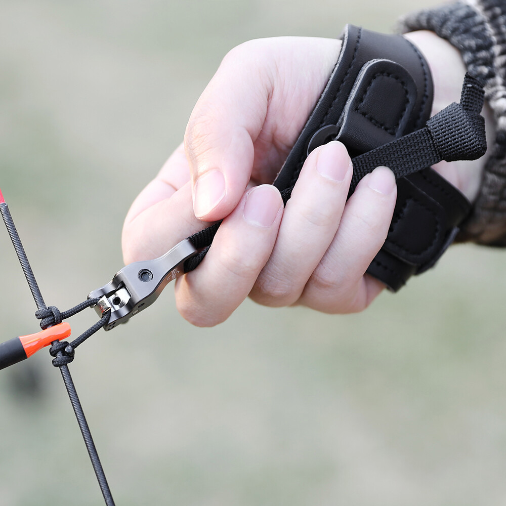 Archery Release Aids Trigger Wrist Strap Compound Bow Hunting Index Finger Hook