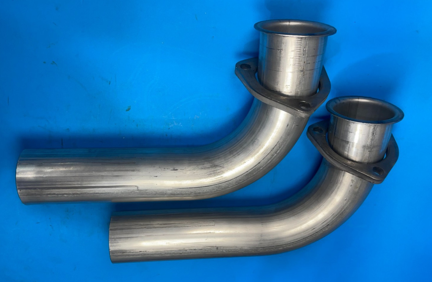 Shorty Exhaust Header Pipe Block Hugger 2.5" 14 Ga. for Chevy 265-400 SBC