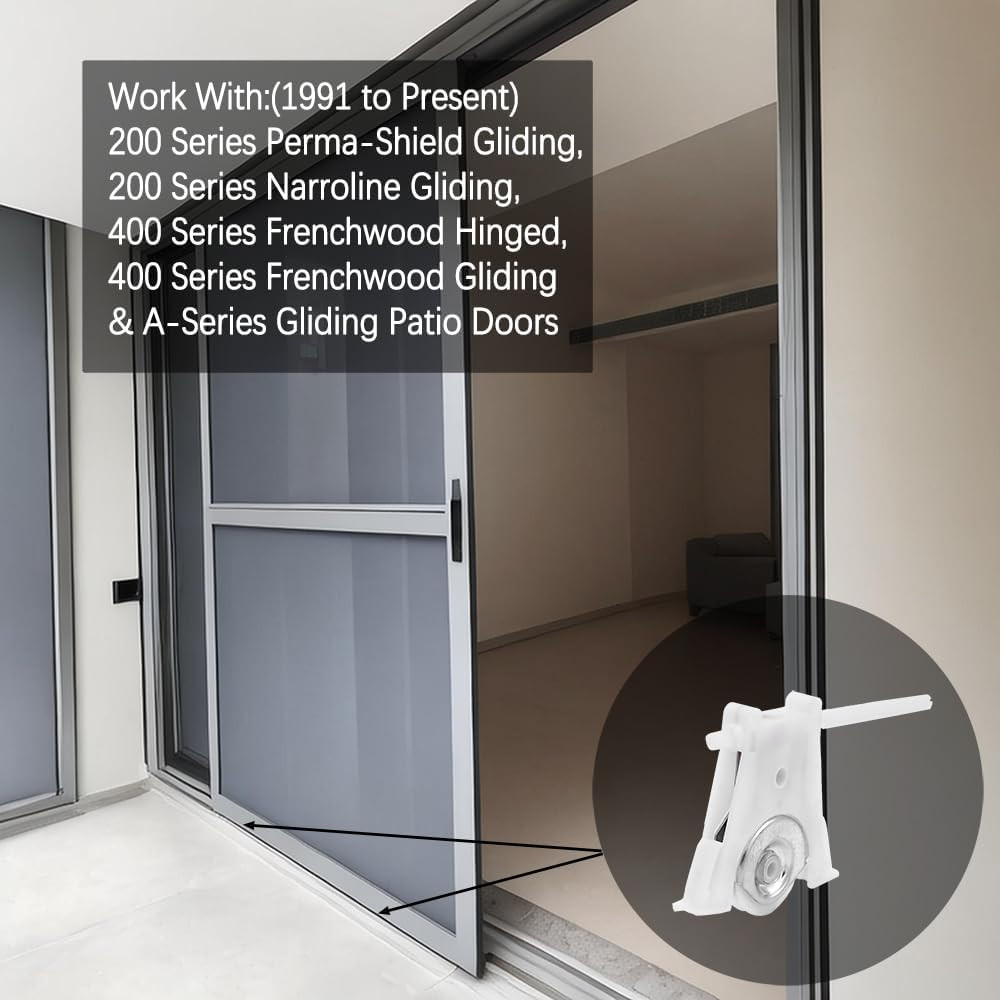 2 Pack Sliding Screen Door Lower Roller Assembly, Compatible with Andersen Part