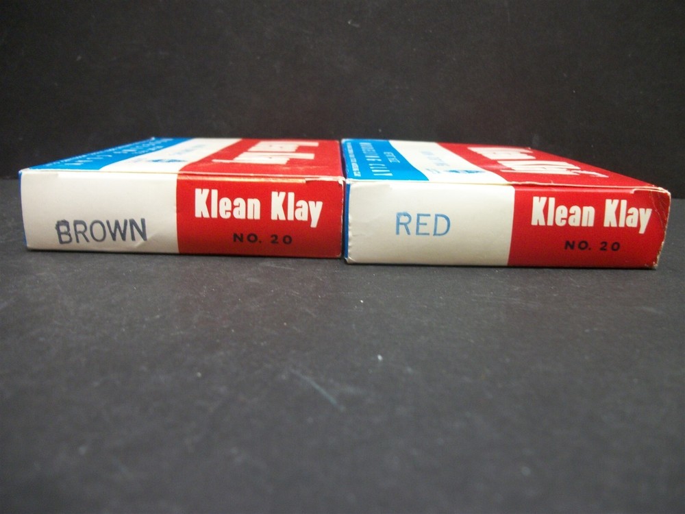 2 pkgs Klean Klay 1 lb each Red Brown Modeling Clay Non Drying UNOPENED