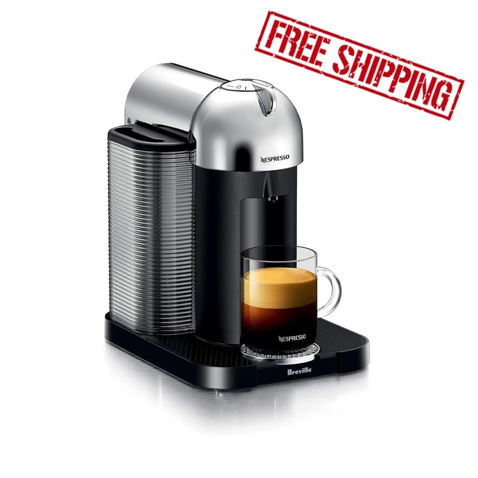 NEW Nespresso Vertuo Chrome Coffee Maker
