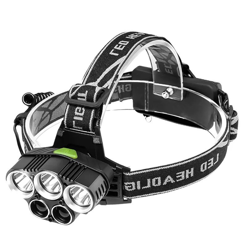 COB LED Headlamp USB Rechargeable Headlight 8 Modes Head Torch 5LEDs