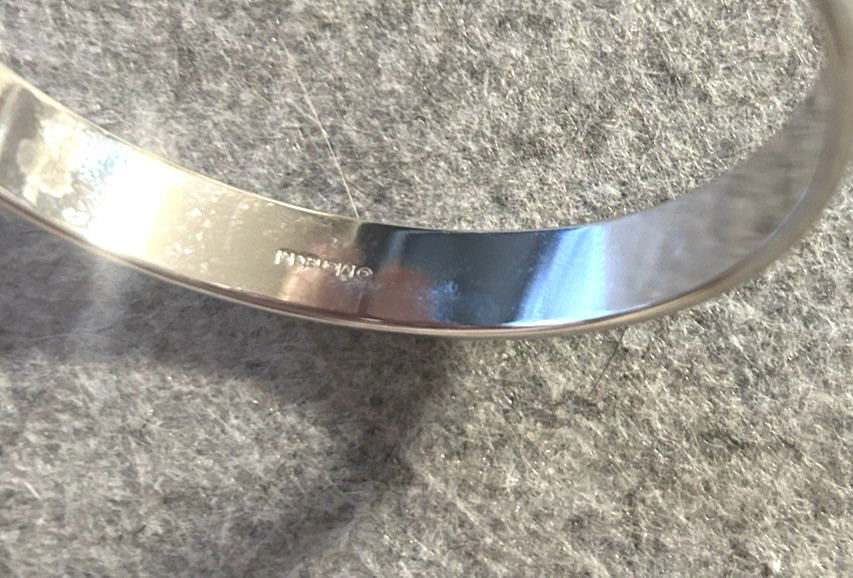 Monet Silvertone 7.75" Bangle Bracelet