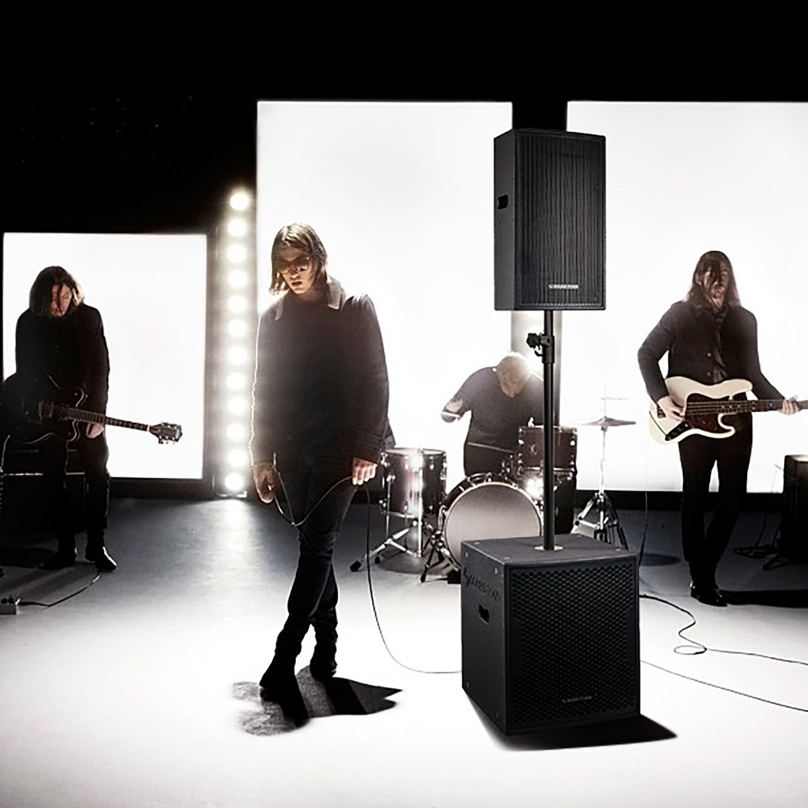 Sound Town 2-Pack Subwoofer Speaker Poles Adjustable Height M20 Fit STSDA-M54B