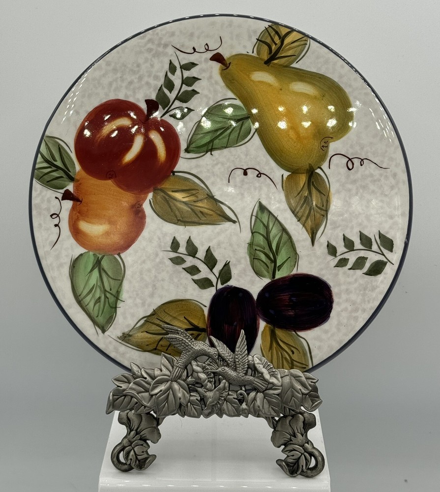 Oneida Vintage Fruit Trivet Hand Painted 8"