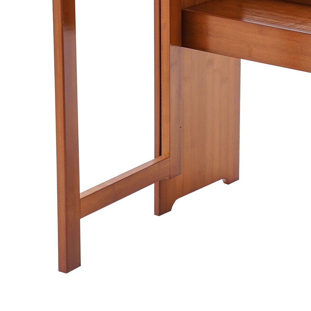 Foldable Bamboo Desk – Space-Saving Home Office Writing Workstation