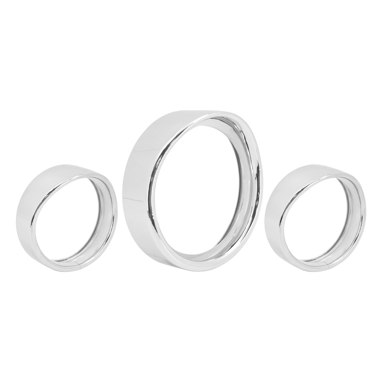 7" Headlight 4.5"Fog Light Visor Trim Ring Cover For Harley Softail Deluxe 94-17