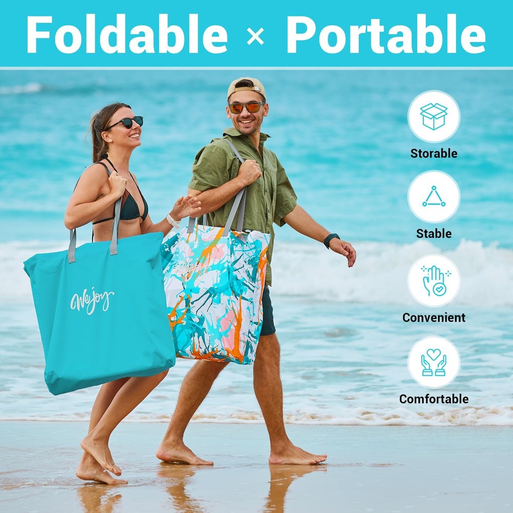 #WEJOY 2 Beach Chairs and Table Set Lightweight & Folding Backpack Beach Chai...