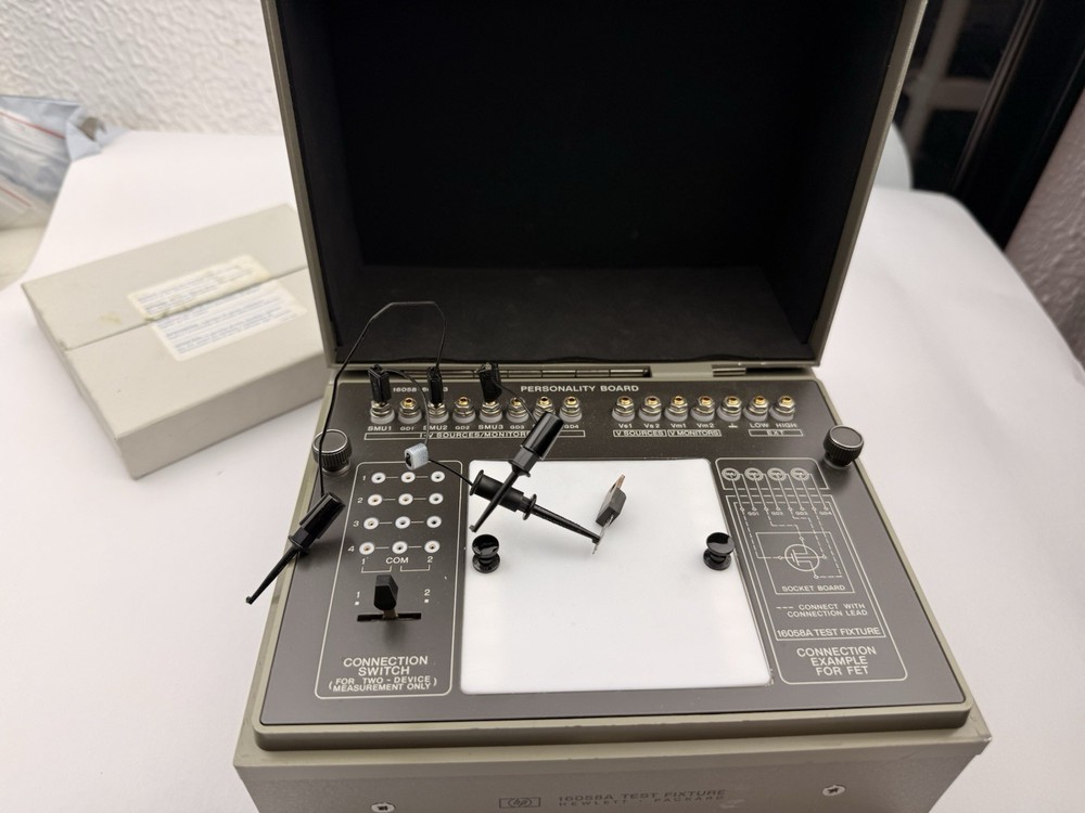 HP 4145A Semiconductor Parameter COME WITH HP 16058A TEST FIXTURE Whit Software