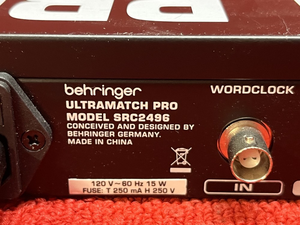 Used Behringer Ultramatch Pro SRC2496 AD/DA Sample Rate Converter Good Condition