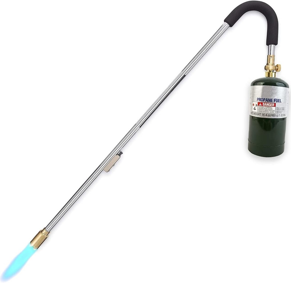 Self-Igniting Weed Burner Torch – 35” Long with Adjustable Flame Control