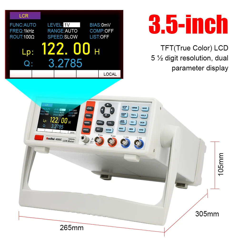 Digital LCR Meter Benchtop Capacitance Resistance Impedance Inductance Meter