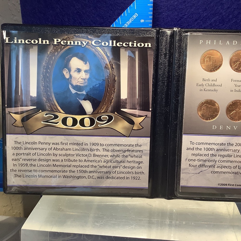 2009 First Commemorative Mint Lincoln Penny Collection P & D Nice Set