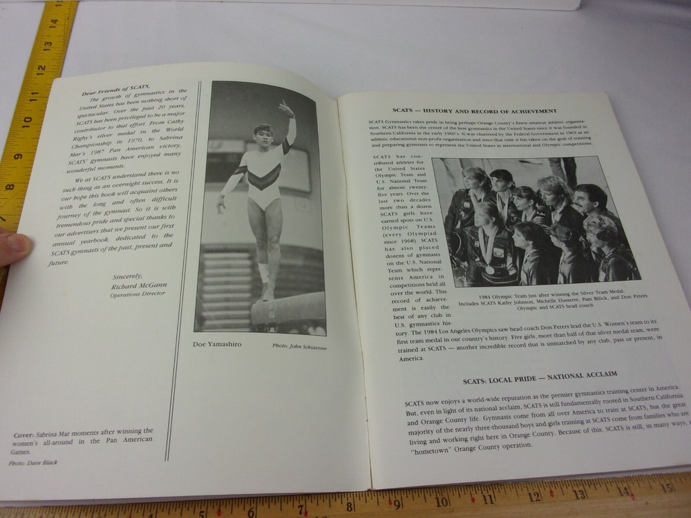 1987 SCATS Gymnastics program Cathy Rigby Olympics youth training org