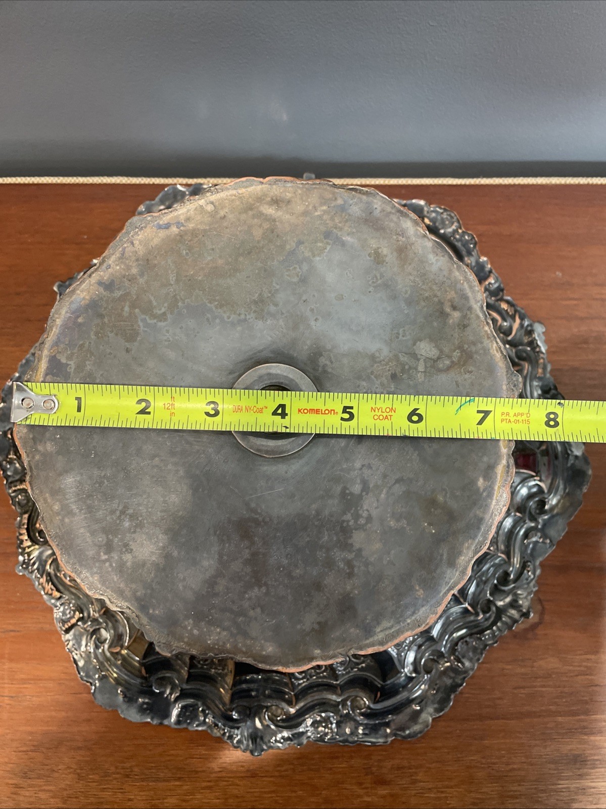 Antique German Silver Rococo Baroque Renaissance Green Man Face Charger Tray