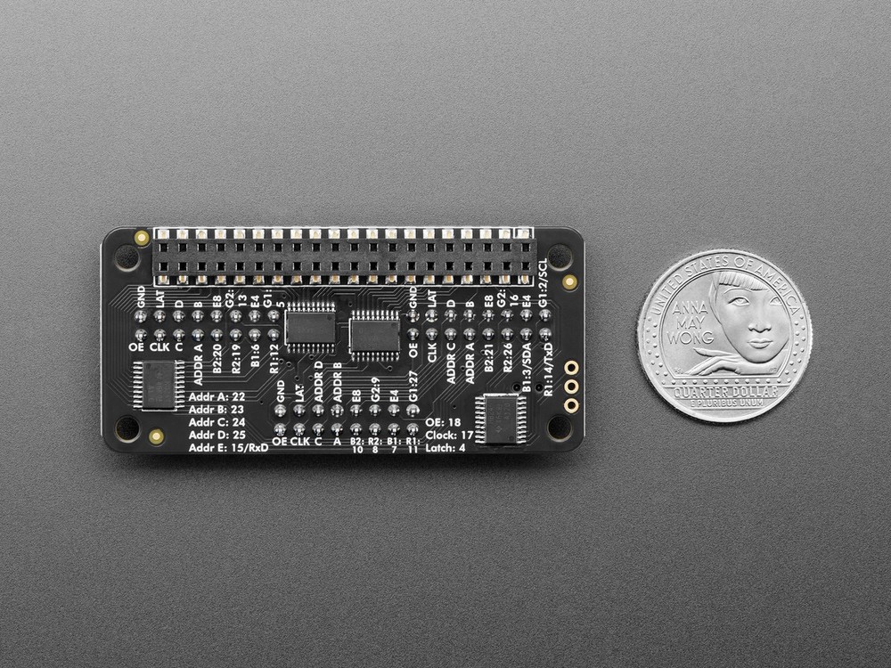 Adafruit Triple LED Matrix Bonnet for Raspberry Pi, HUB75, 6358