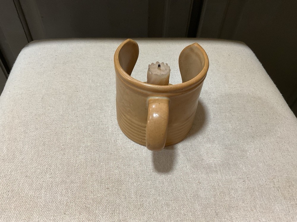 Ceramic Pottery Half Cup/Mug Candle Holder