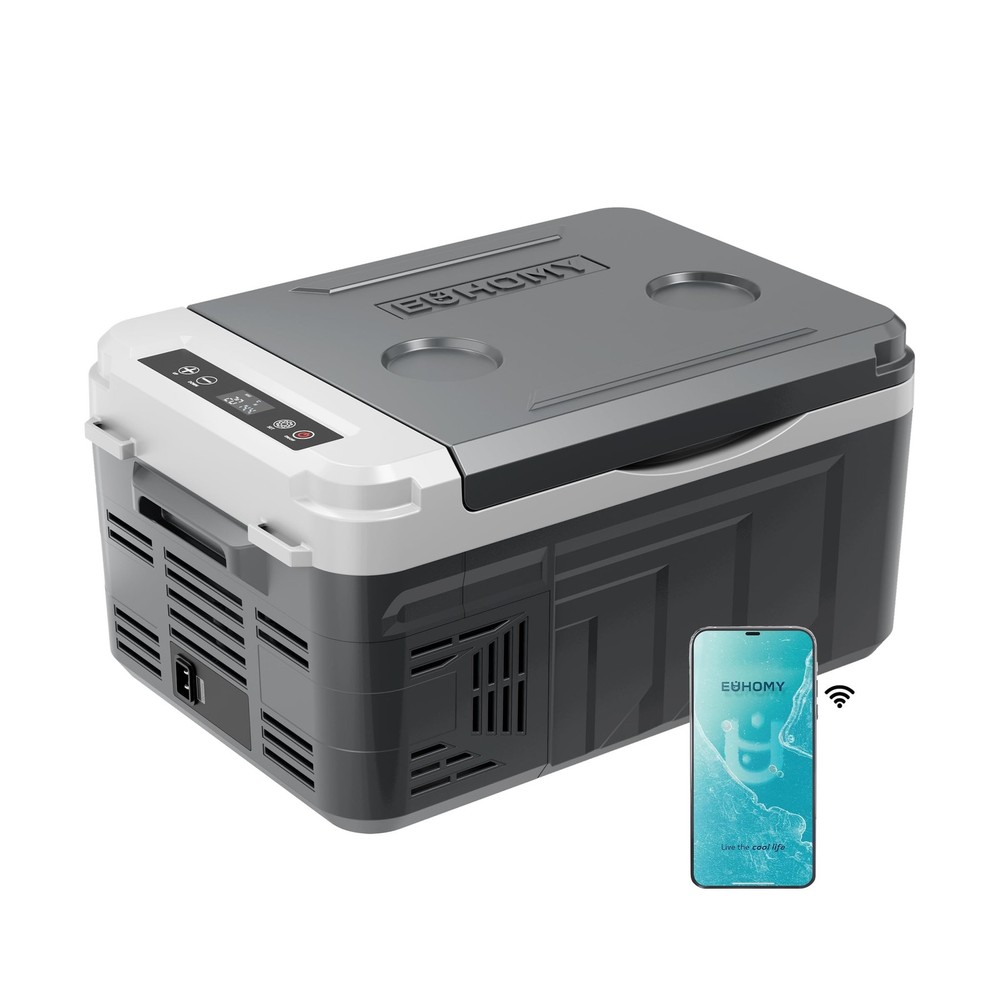 EUHOMY 12 Volt Refrigerator, 12 Quart (10L) Compressor Electric Cooler APP Co...