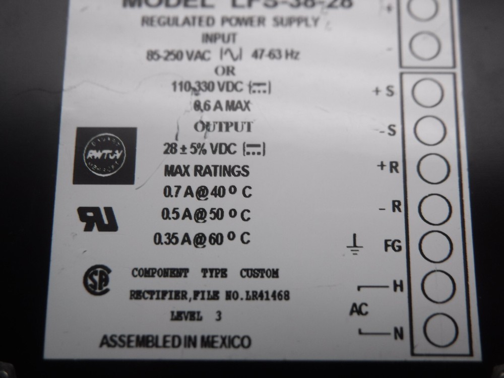 Lambda Electronics Inc LFS-38-28 Regulated Power Supply