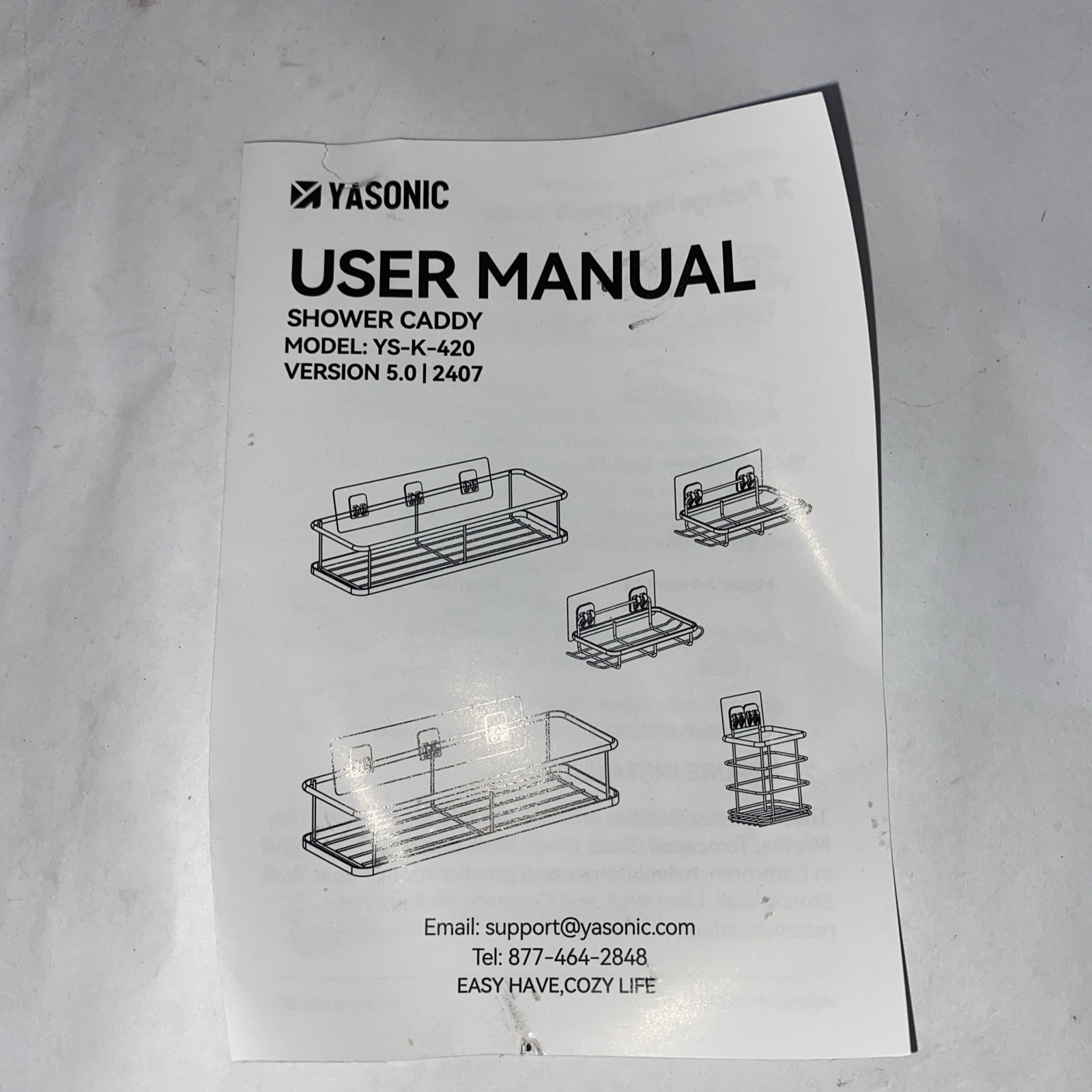 5 Pack Black Shower Caddy No Drill, Bathroom Organizers Removable Hooks - New