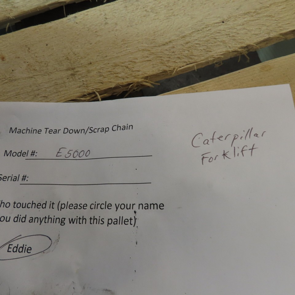 Traxter 21x7x15 Solid Press-On Forklift Tire Rim From Caterpillar E5000