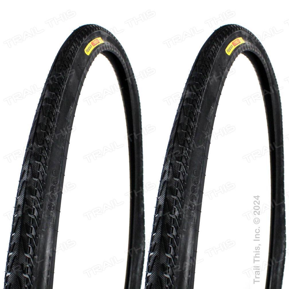 2-Pack Panaracer Pasela Blackwall 27x1-1/4" Road Bike Tires Wire Bead - Black