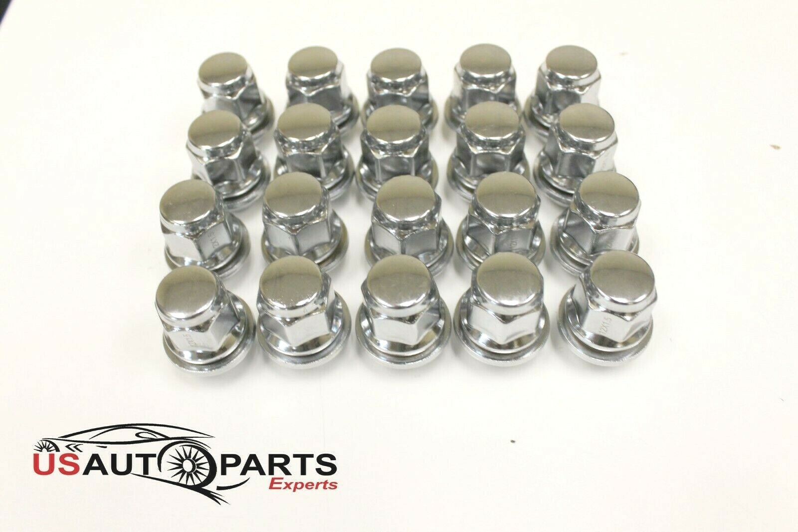 Qty 20 Chrome 12x1.5 Wheel Lug Nuts Mag Seat Washer for Lexus Scion Toyota Camry