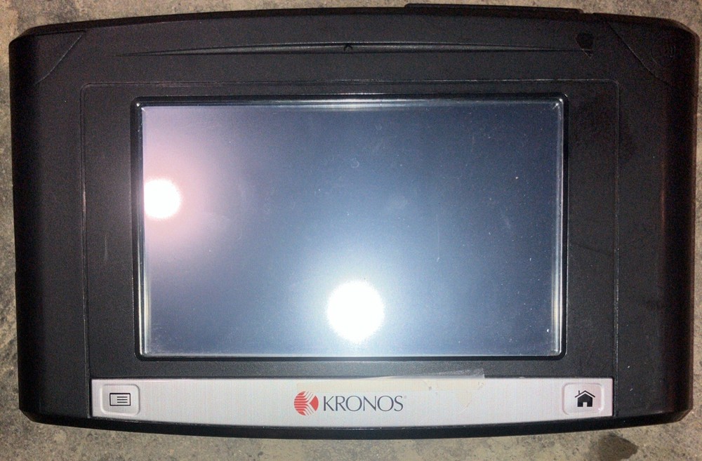 Kronos InTouch 9000 8609000-123 Bar Code Badge Reader Biometric Time Clock
