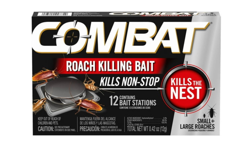 Combat Roach Killing Bait Stations Small Large Roaches 12 Count"