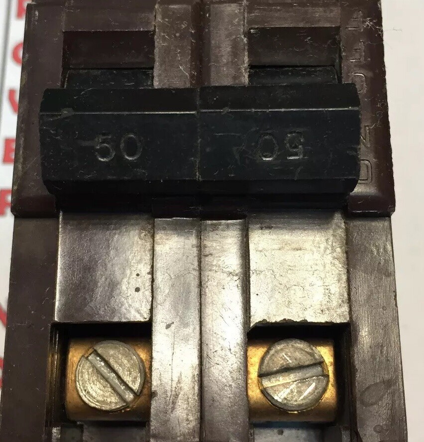 Federal Pacific FPE Stab-Lok Breaker 2 Pole 50 Amp 240V Thick - Ships Today