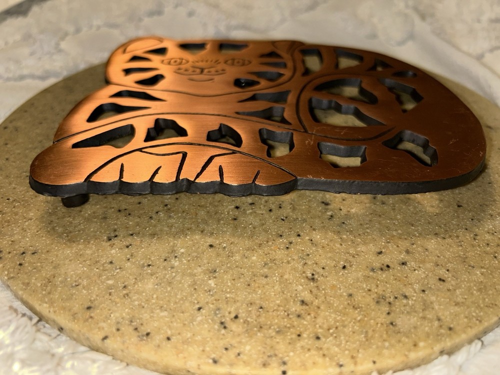 Copper, Figural Cat Trivet or Teapot stand