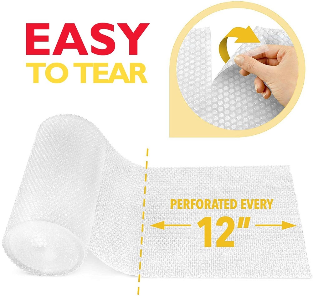 12 inch x 30 ft Bubble Cushioning Wrap, Perforated Every 12" Protective Packi...