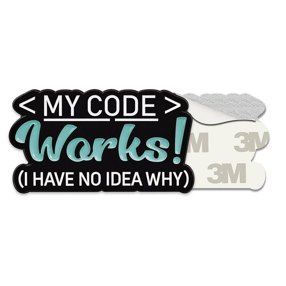 My Code Works Metal Phone Sticker with 3M Sticky Backing