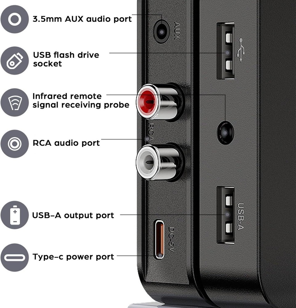 Bluetooth 5.4 Receiver Transmitter Wireless 3.5mm AUX to RCA Audio USB Adapter