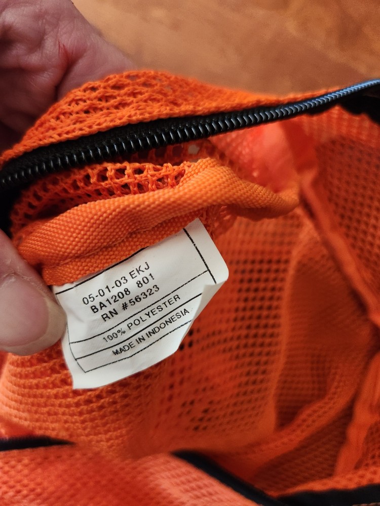 Nike Orange Mesh Training Backpack. Vintage