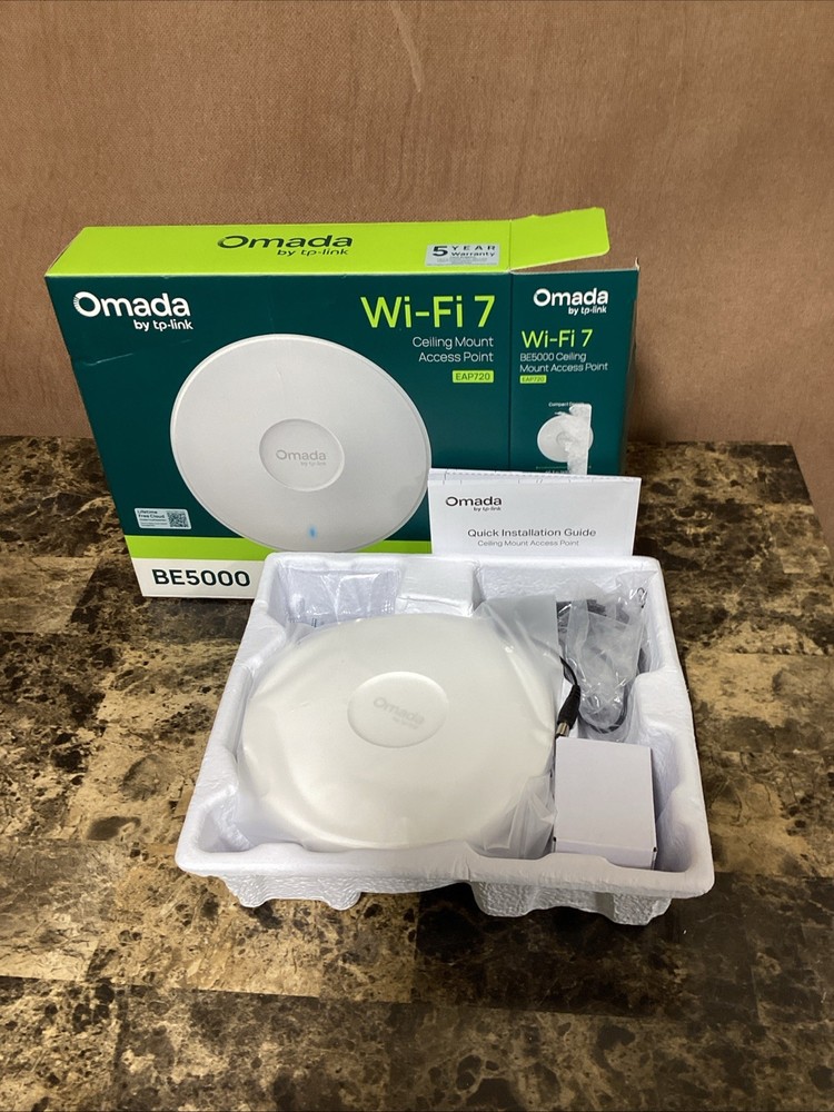 TP-Link Omada BE5000 Ceiling Mount Wi-Fi 7 Access Point (EAP720) NIB