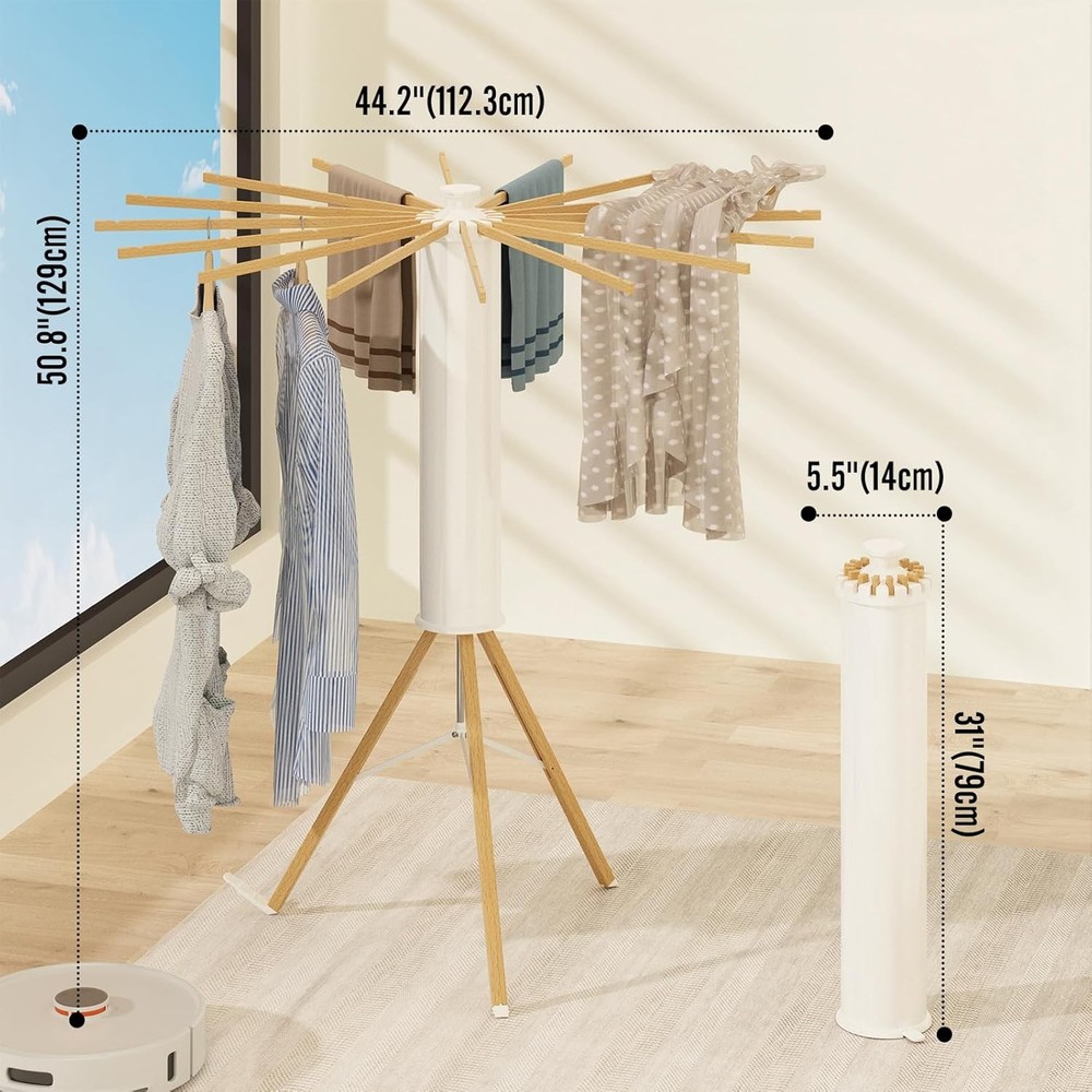 Tripod Style Drying Rack, Foldable Octopus Standing Drying Rack