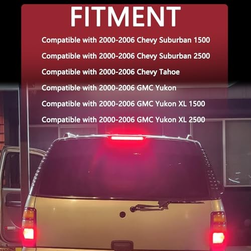 LED 3rd High Mount Brake Light Cargo Light, Compatible with 2000-2006 Chevy