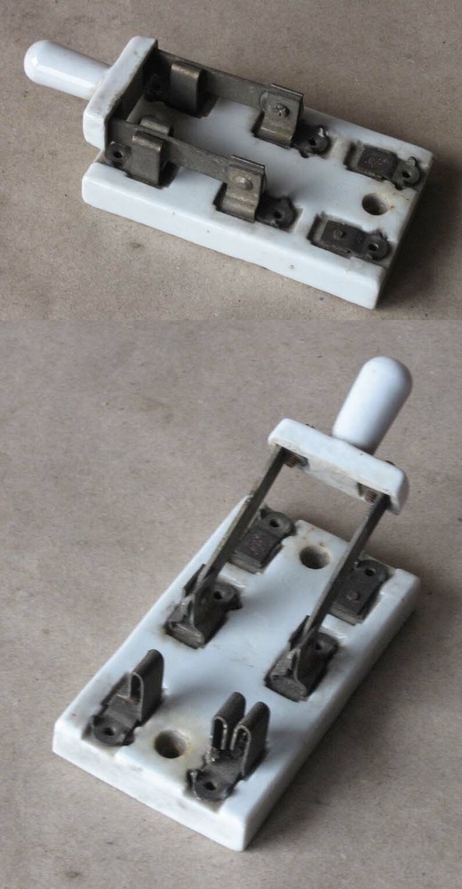 ANTIQUE ELECTRIC INSTRUMENT DEVICE CHANGE-OVER SWITCH