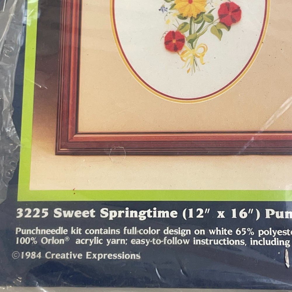 Creative Expression Sweet Springtime Flower Floral Punch Needle Kit Butterfly
