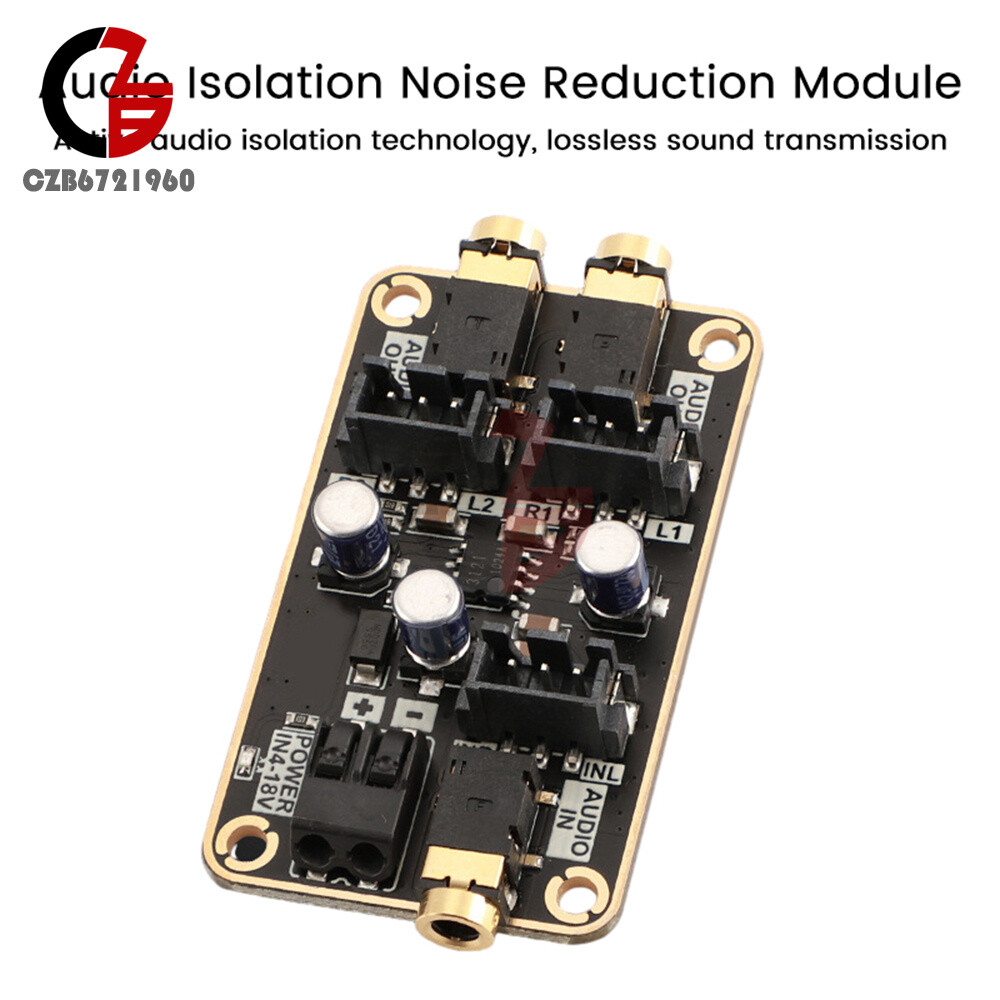 Audio Isolation Noise Reduction Module DSP Common Ground Amplifier Board DC4-18V