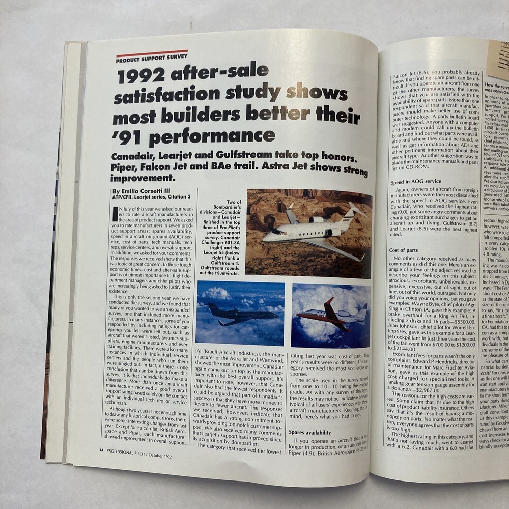 Professional Pilot - October 1992 Issue