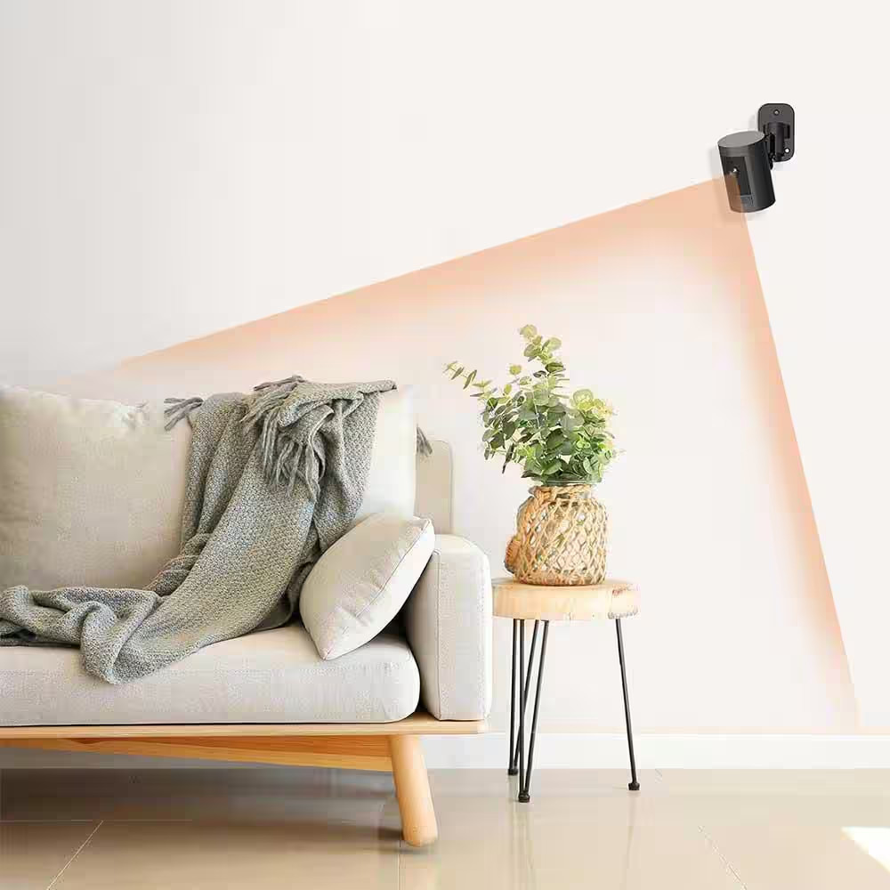 2-Pack Adjustable Camera Wall Mount with 360° Rotation, No Drilling Required, Bl