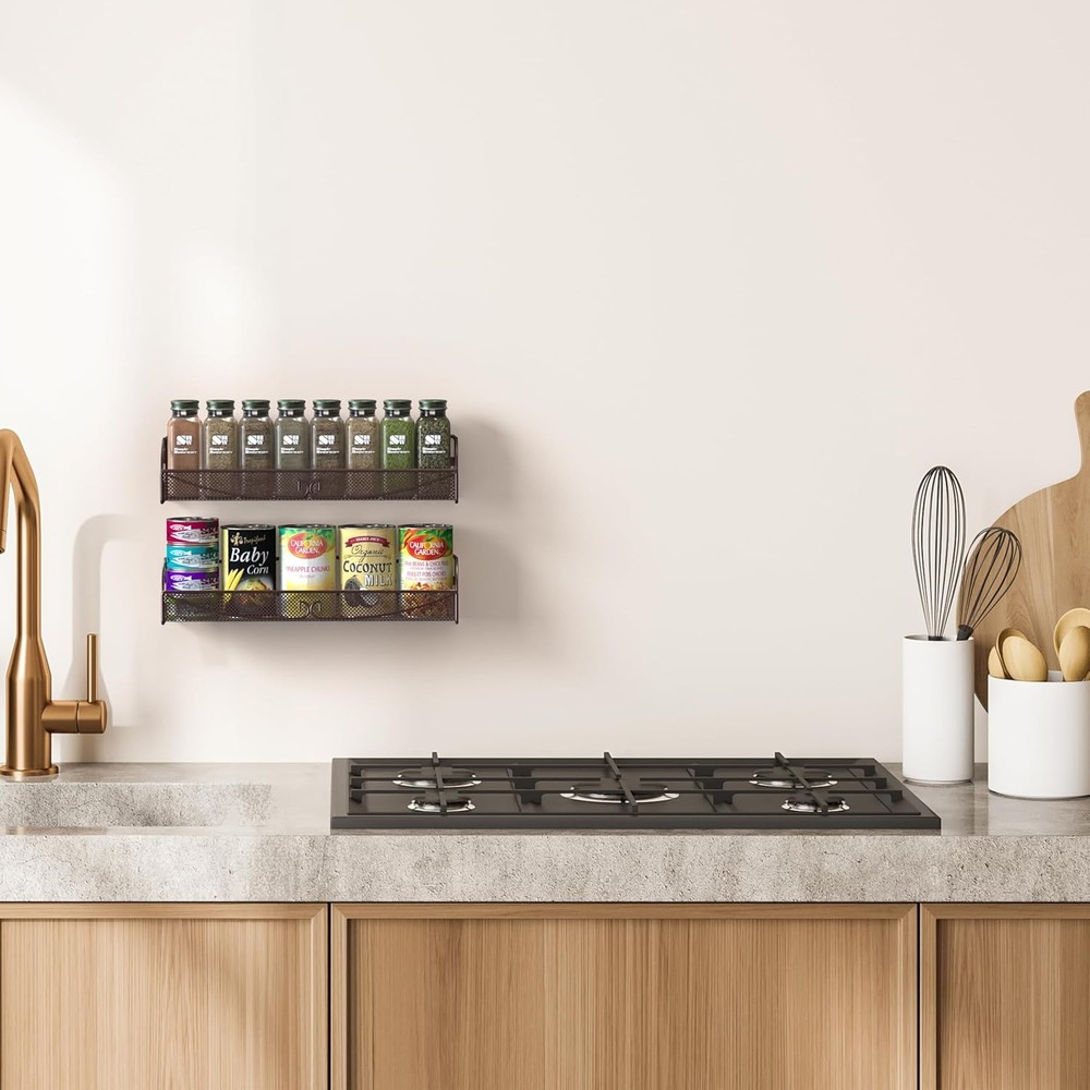 Deco Brothers Wall Mount Spice Rack 2 Pack