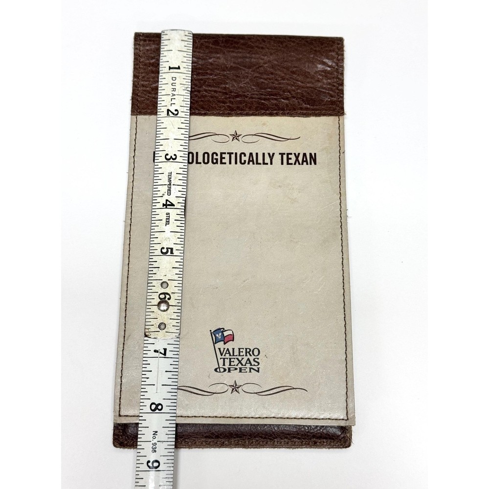 Leather Valero Texas Open Notepad Case: Unapologetically Texan