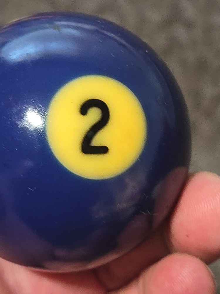 🎱Vintage Replacement Belgian(#2) Pool Ball~Billiards Solid Blue Ball 2"